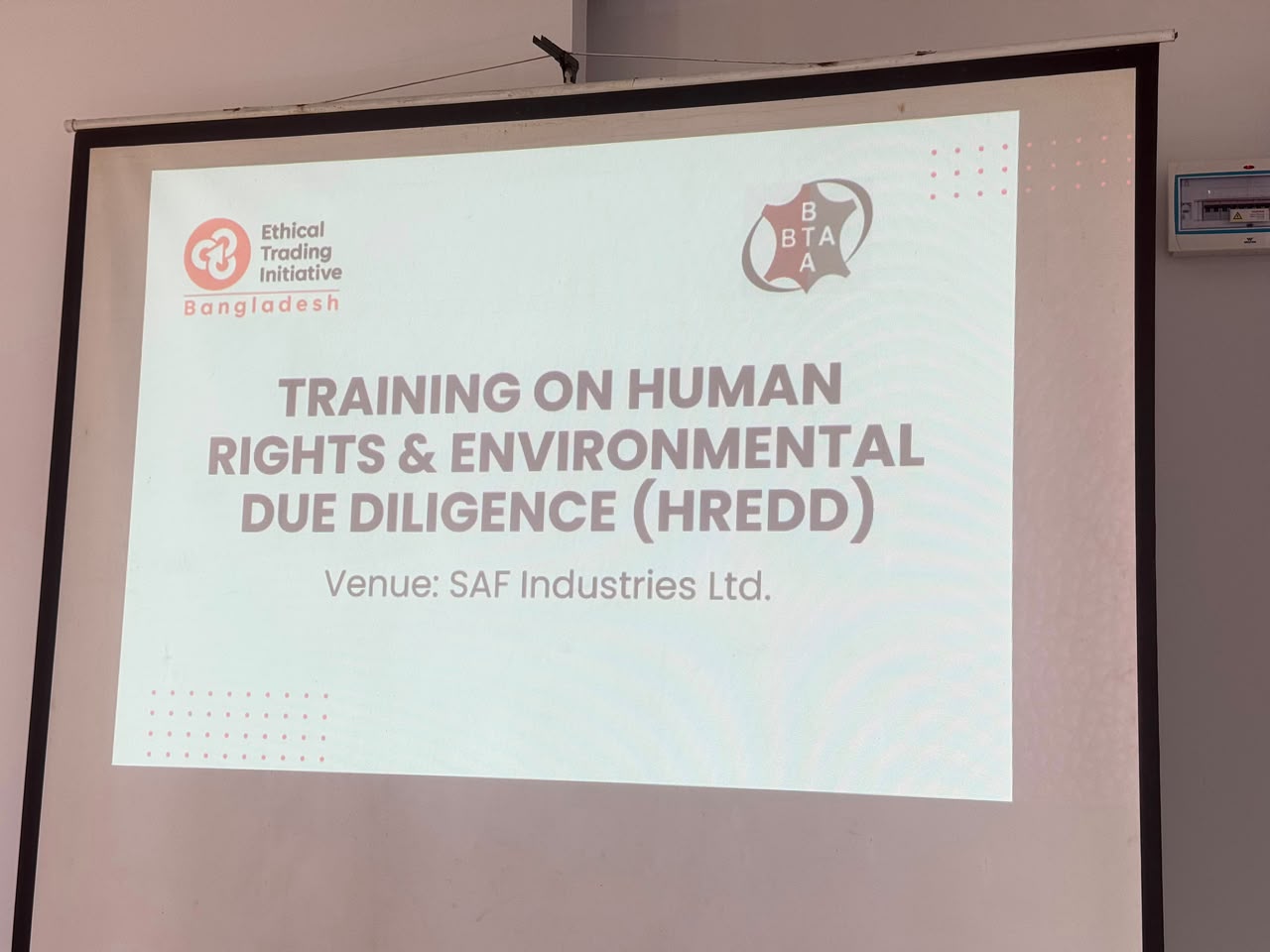 Training on HREDD Toolkit held at SAF Industries Ltd. photo
